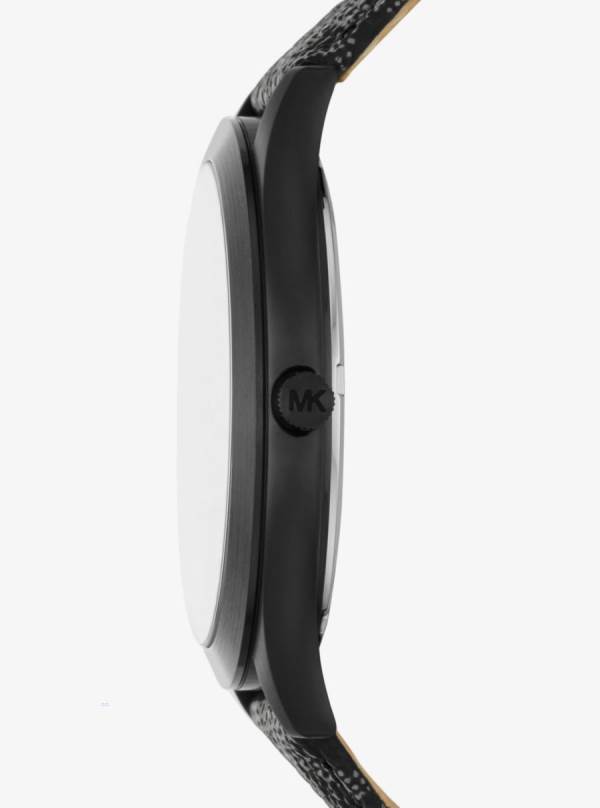 Panske Cierne Hodinky Michael Kors Oversized Slim Runway Logo and Black-Tone Čierne - Hodinky Michael Kors Lacne | HXDNC-4762